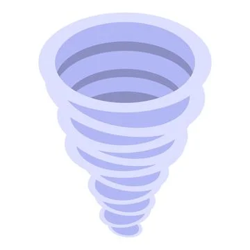 Cyclone tornado icon, isometric style 库存插图