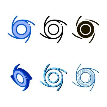 Cyclone tornado icon vector multistyle outline Stock Illustration