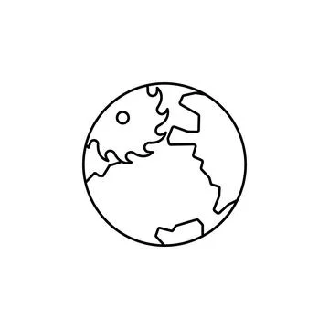 Cyclone windstorm earth icon. Element of natural disaster icon Stock Illustration