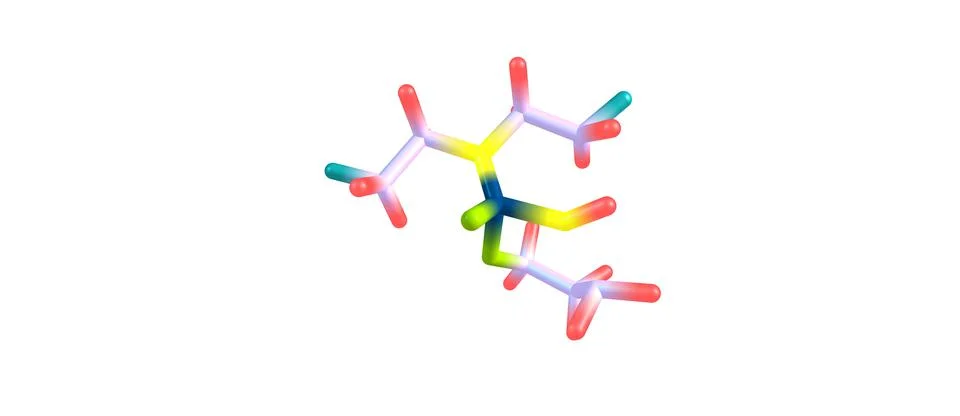 Cyclophosphamide molecular structure isolated on white Stock Illustration