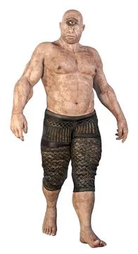 Cyclops Polyphemus isolated on white background Stock Illustration