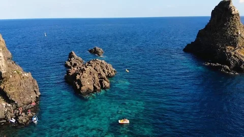 The Cyclops stacks, legendary place in Sicily Video stock 101129075