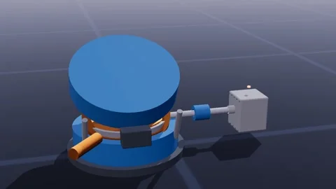 Cyclotron isotope lab 3d loop 3D animation seamless loop Stock Footage 341781705