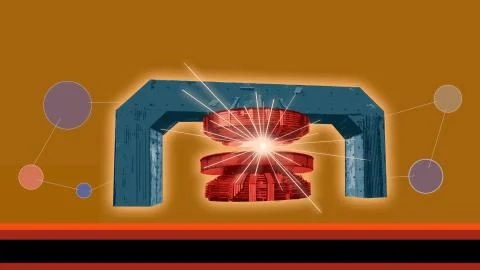 Cyclotron Poster Illustrazione stock