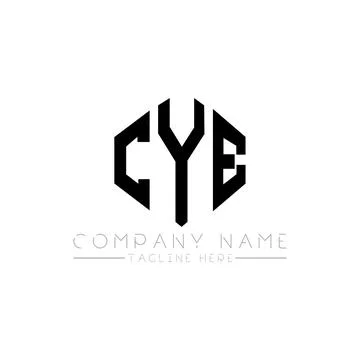 CYE letter logo design with polygon shape. CYE polygon and cube shape logo .. Stock Illustration