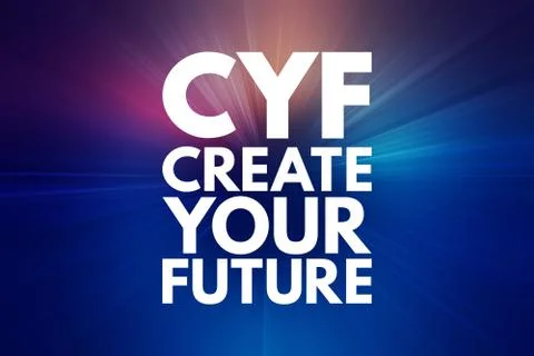 CYF - Create Your Future acronym, business concept background Illustrazione stock