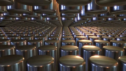 Cylinder array . Nuclear fuel rods. Fuel cells . 3d render animation Stock Footage 163614013