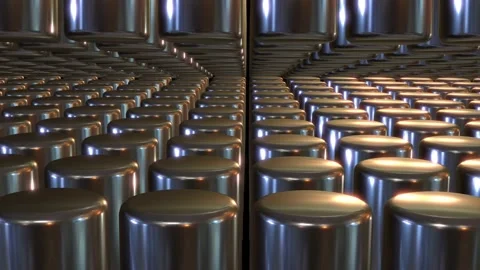 Cylinder array . Nuclear fuel rods. Fuel cells . 3d render animation Stock Footage 163614014
