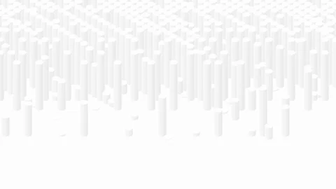 Cylinder bar 3D virtual isometric shuffle wave pattern, Blockchain technology Stock Footage 110885668