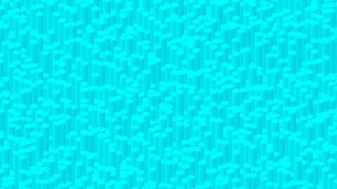 Cylinder bar 3D virtual isometric shuffle wave pattern, Blockchain technology Stock Footage 111304808