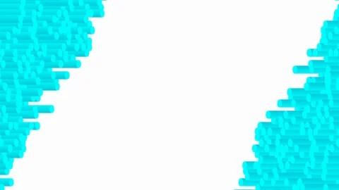 Cylinder bar 3D virtual isometric shuffle wave pattern, Blockchain technology Stock Footage 111373127
