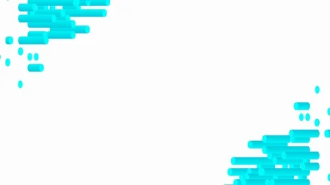 Cylinder bar 3D virtual isometric shuffle wave pattern, Blockchain technology Stock Footage 111373361