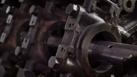 Cylinder block boring. Engine overhaul Stock Footage 75313993