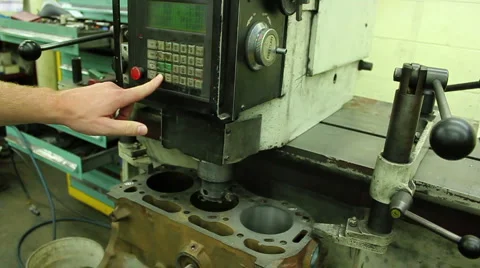 Cylinder Bore Machine Stock-Footage 1096022