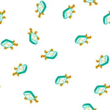 Cylinder geometric shape character isometric icon seamless pattern Stock Illustration