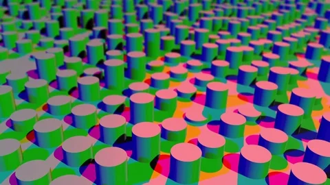 Cylinder Grid Background 4 (side view) 4k Video stock 73002943