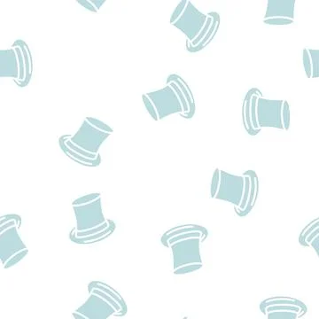 Cylinder hat glyph vector seamless pattern Illustrazione stock