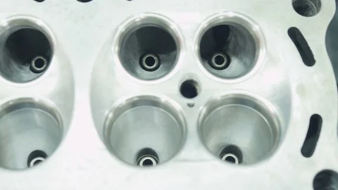 Cylinder head in close-up Stock Footage 82145750