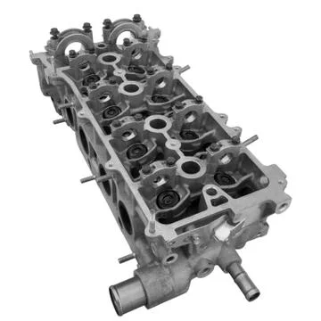 Cylinder head combustion engine Stock Photos