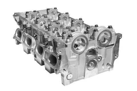Cylinder head combustion engine Stock Photos