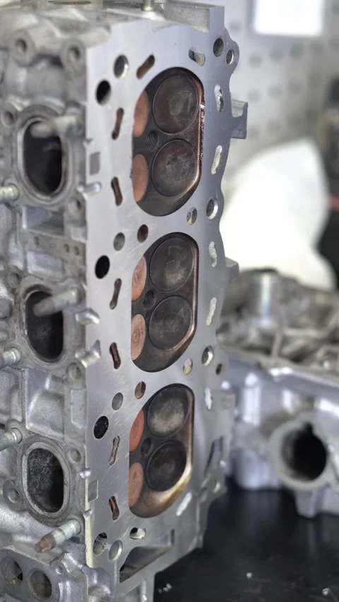 Cylinder head of an internal combustion engine Stock Footage 314793669