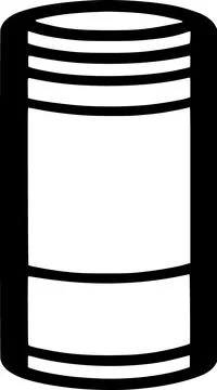 Cylinder icon vector symbol design illustration Stock Illustration