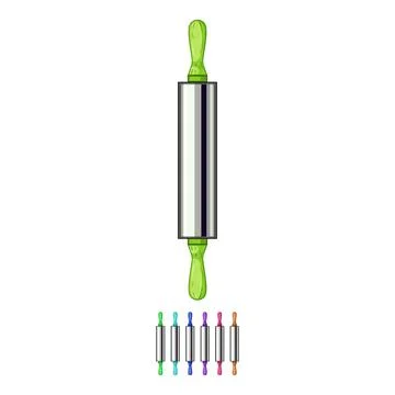 Cylinder rolling pin cartoon vector graphic 库存插图