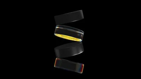Cylinder shapes 3d render Stock Illustration