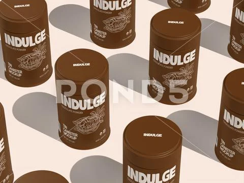 Cylinder Tin Canister Mockup PSD Template
