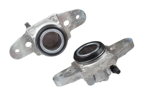 Cylinders brake front on a white background Stock Photos