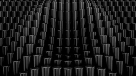 Cylinders Form a Wave Stock Footage 270977829