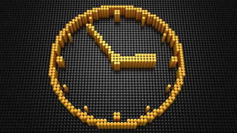 Cylinders Formed A Clock Video stock 90839233