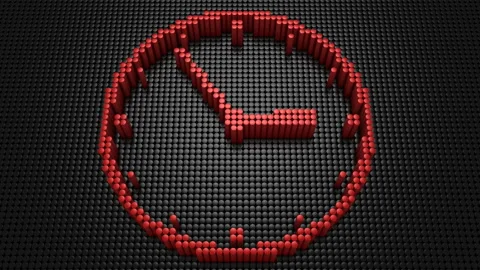 Cylinders Formed A Clock Stock Footage 90839470