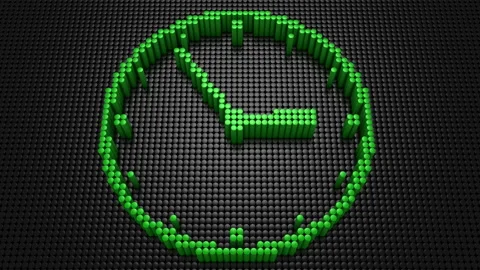 Cylinders Formed A Clock Stock Footage 90840040