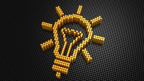 Cylinders Formed A Light Bulb Video stock 90945255