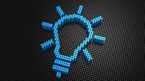 Cylinders Formed A Light Bulb Stock Footage 90946205