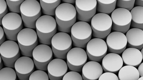 Cylinders Formed A Wave Video stock 87600968