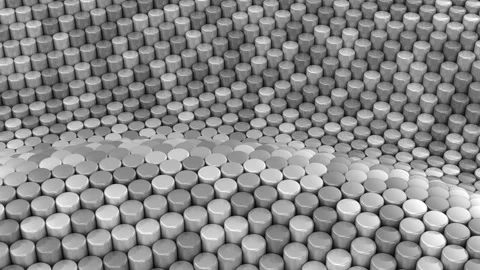 Cylinders Formed A Wave Видео 104548194