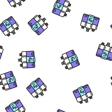Cylinders hydrogen vector seamless pattern Stock Illustration