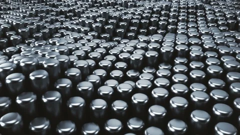 Cylinders metallic Stock Footage 89671910