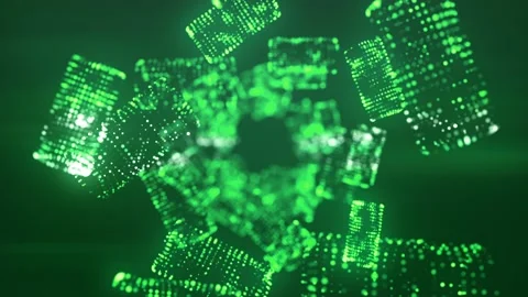 Cylinders from particles Stock-Footage 111776900