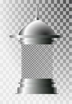 Cylindrical ad stand. Empty Blank Advertising Column Billboard Advertising Stock Illustration