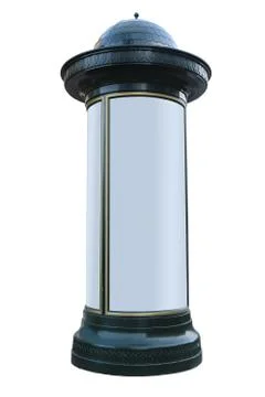 Cylindrical billboard isolated Stock Photos