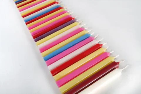 Cylindrical candles Stock Photos
