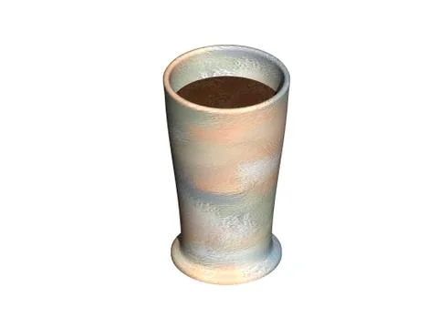 Cylindrical cup without handle for coffee Illustrazione stock