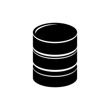 Cylindrical Database Stack Storage Icon Illustrazione stock