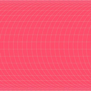 Cylindrical distortion perspective grid abstract line geometric background red Stock Illustration