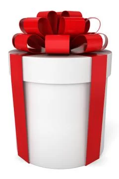 Cylindrical gift box Stock Illustration