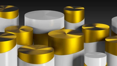 Cylindrical metal concept Stock Footage 121986008