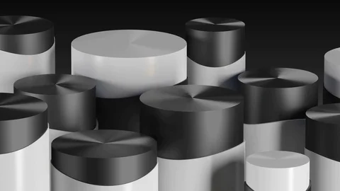 Cylindrical metal concept Stock Footage 121986015